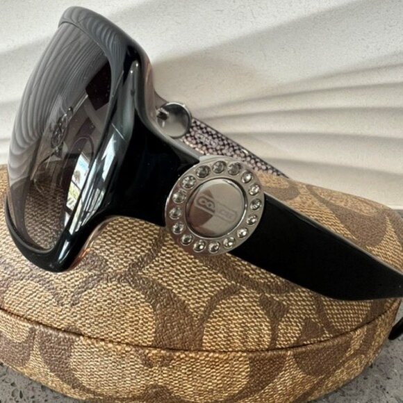 COACH WOMENS SUNGLASSES BELLE S461 BLACK - Picture 7 of 9